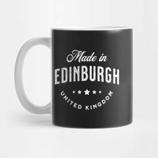 Made In Edinburgh, UK - Vintage Logo Text Design Mug